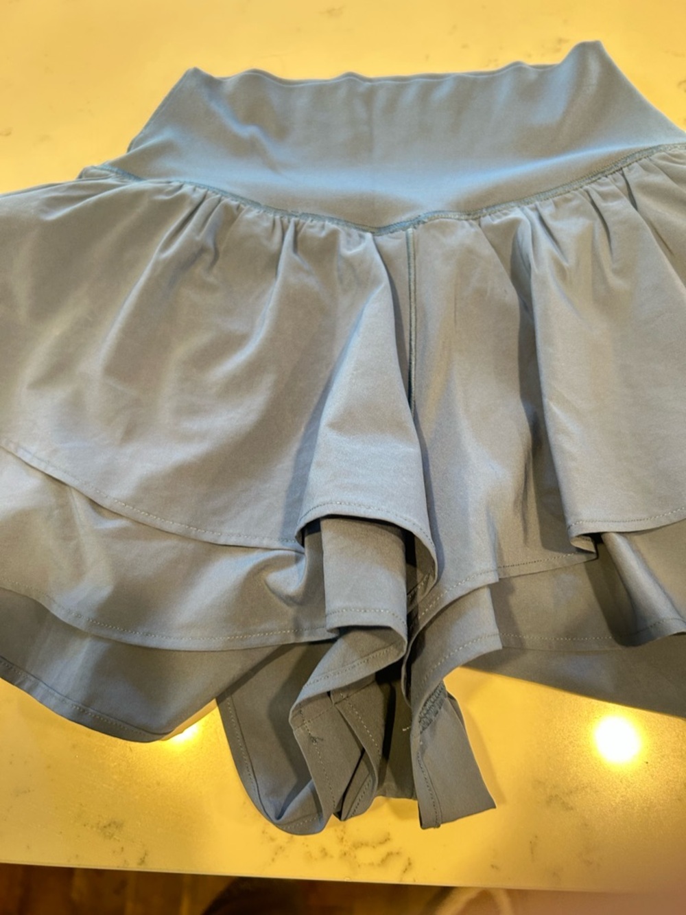 aerie Powder Blue Tiered Circle Skater Skirt